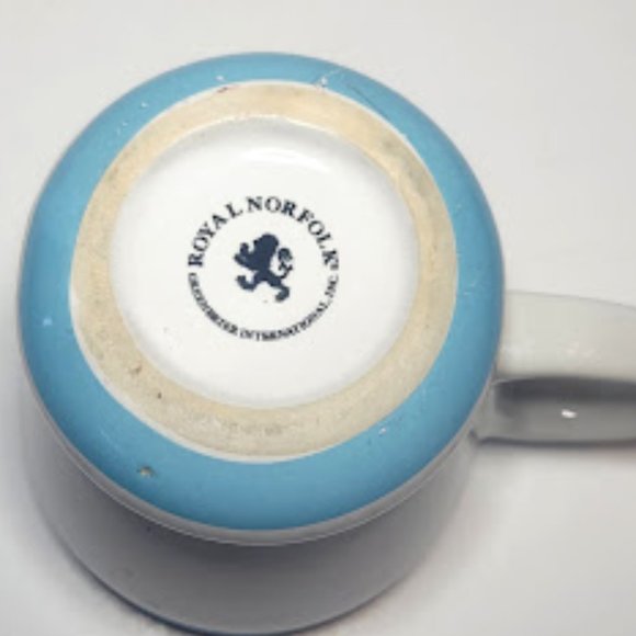 ROYAL NORFOLK GREENBRIER INTERNATIONAL HEAVY COFFEE MUG REPLACEMENT BLUE GREEN - Picture 4 of 5